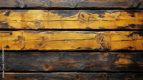 Wallpaper Mural old dirty retro grunge wooden wall plank board texture background  with cracked yellow paint. Perfect painted wooden texture. Torontodigital.ca