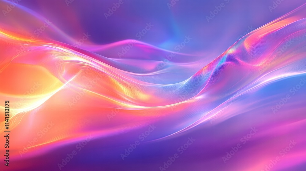 custom made wallpaper toronto digitalColorful Abstract Waves with Soft Gradient Background for Design
