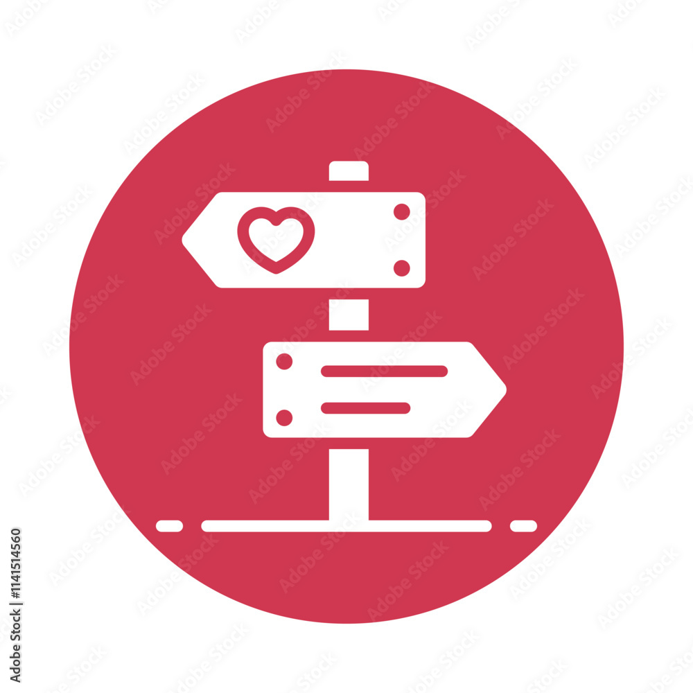 Love Direction Vector Gylph Icon. Eps 10 file Love Direction Vector Gylph Icon. Eps 10 file