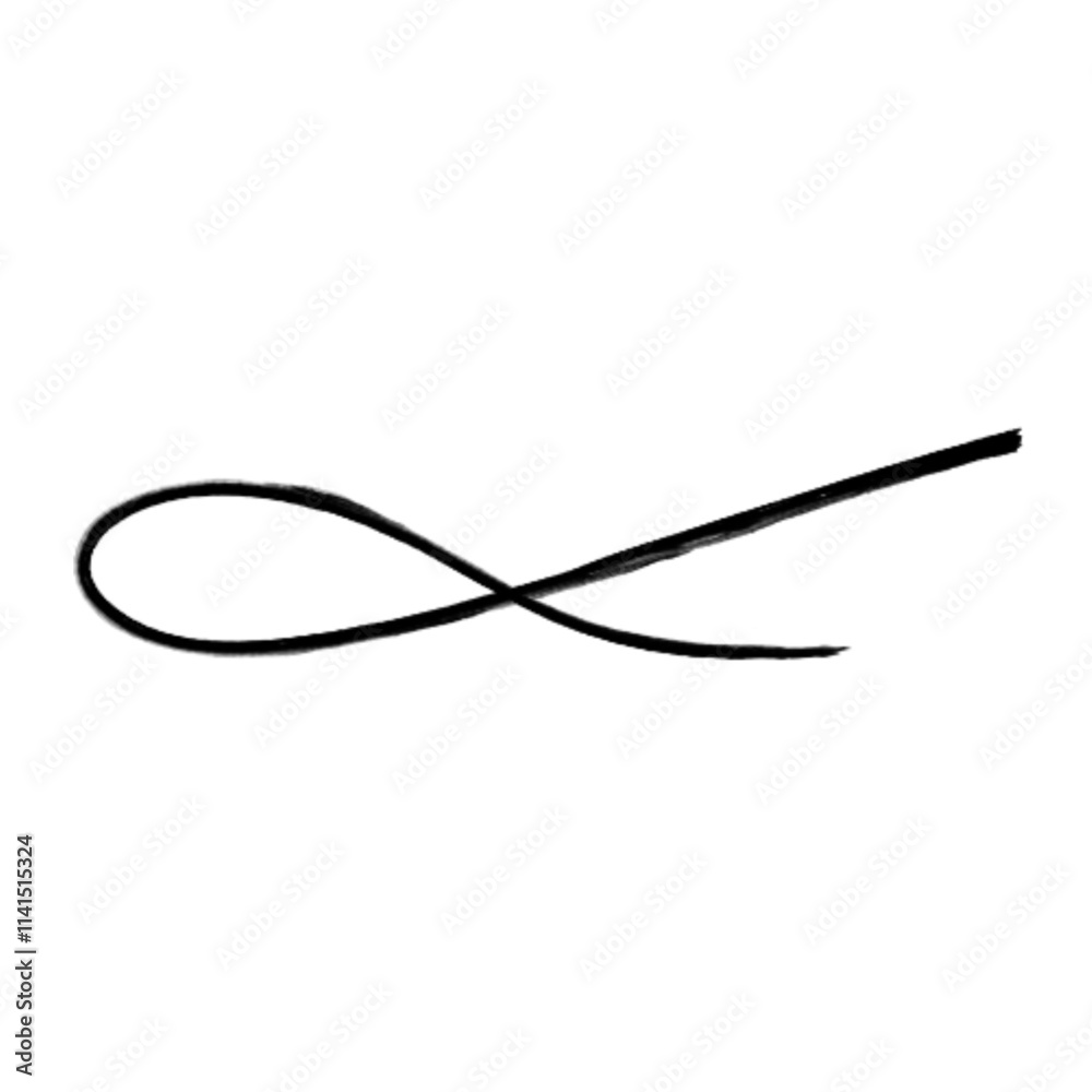 Swashes swoops and swishes calligraphy sign. Underline hand drawn stroke. Vector symbol