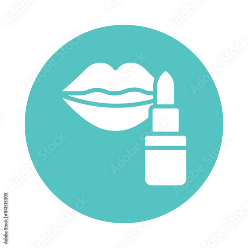 Lip Stick Vector Gylph Icon. Eps 10 file 