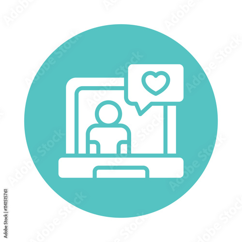 Love Chat Vector Gylph Icon. Eps 10 file 