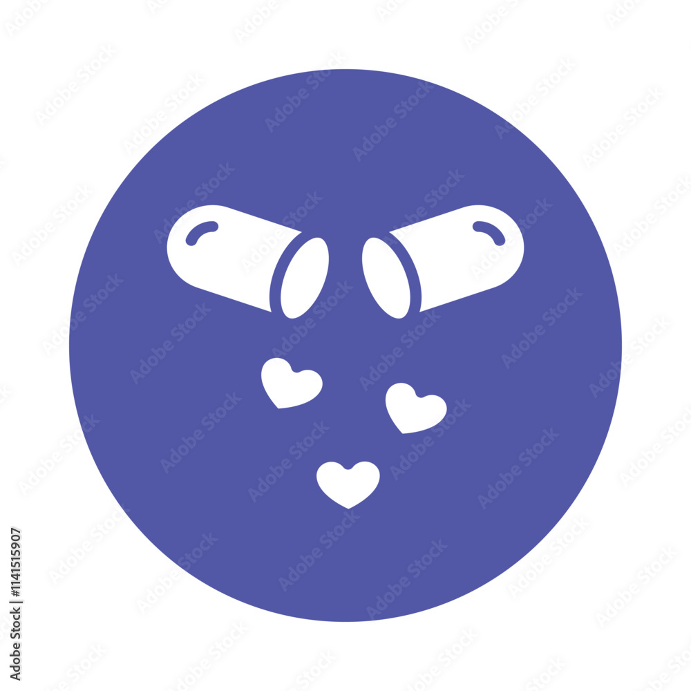 Love Pill Vector Gylph Icon. Eps 10 file Love Pill Vector Gylph Icon. Eps 10 file