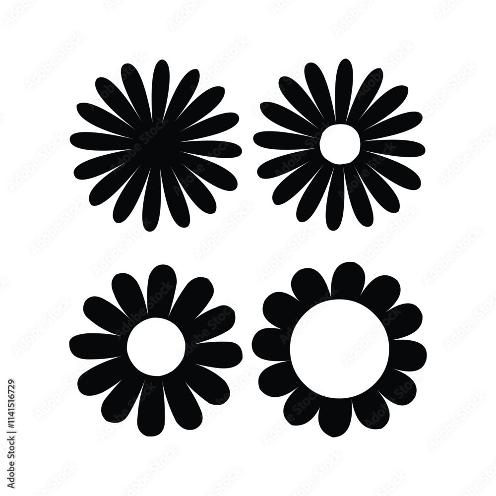Fototapeta premium set of flowers