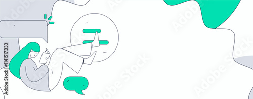 Education and learning people flat vector concept hand drawn illustration
