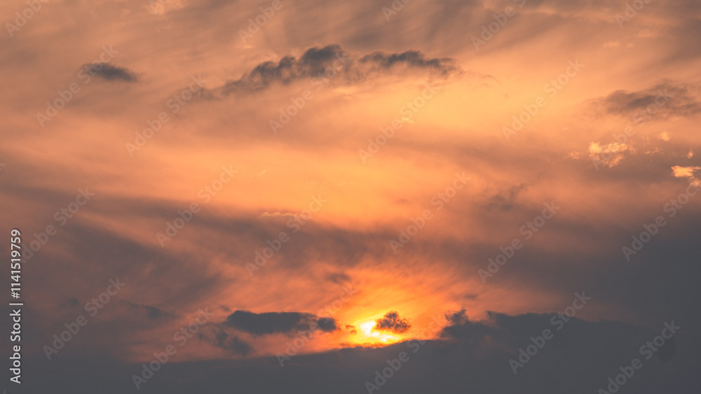 sunset in the clouds