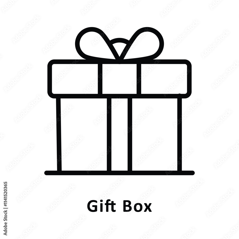 Gift Box vector Outline Icon. Eps 10 File Gift Box vector Outline Icon. Eps 10 File