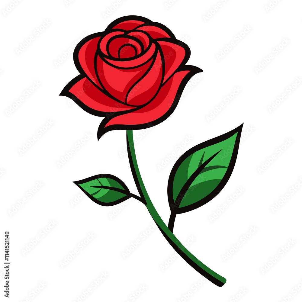 Obraz premium red rose isolated on white