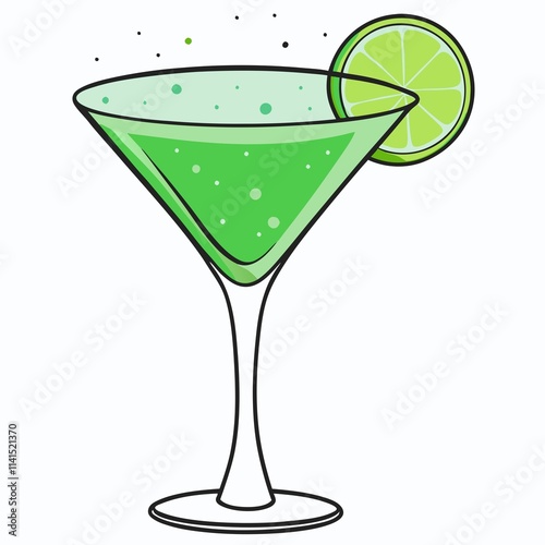 glass with lime