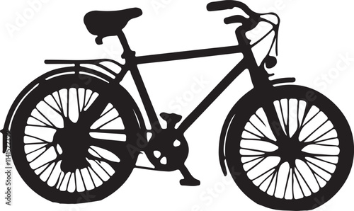 bicycle vector black and white 