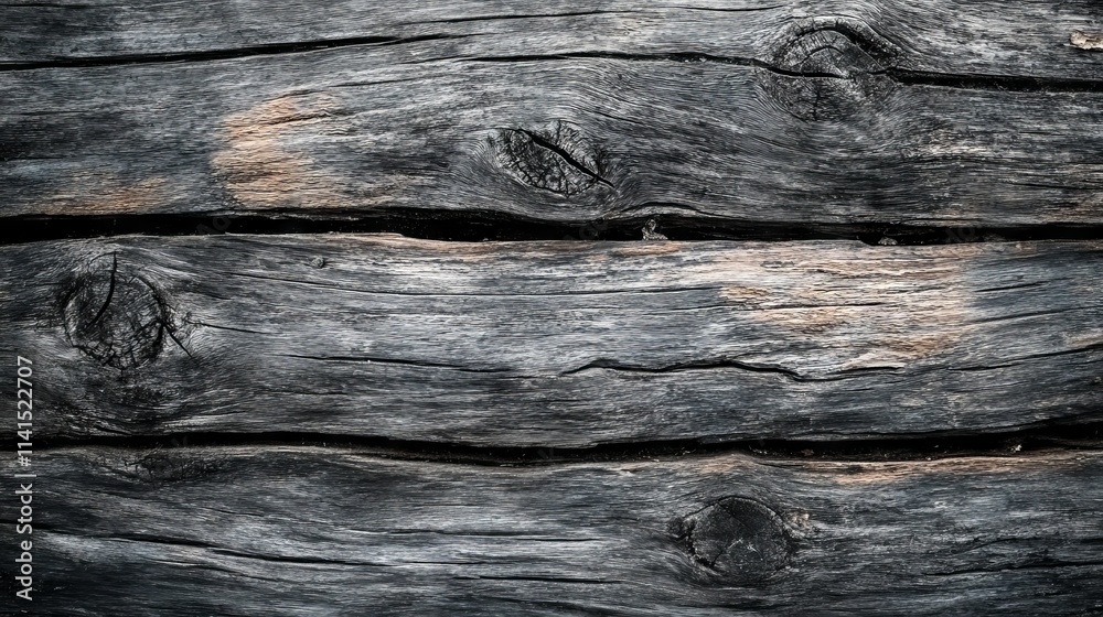 Close-up of weathered grey wood texture with visible grain and natural patterns, rustic wooden surface background for interior design, craft projects, home decor, and creative visual content