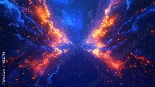 Night sky filled with stars and galaxies showcasing nebulae, cosmic dust, and a vibrant universe in deep space