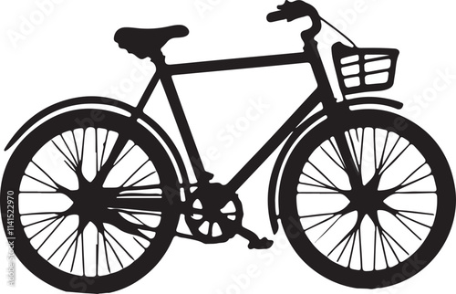 bicycle vector black and white 