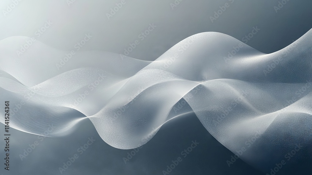 Obraz premium Abstract grey technology network background with dynamic wave patterns, modern digital illustration for graphic design, web design, branding, and creative projects