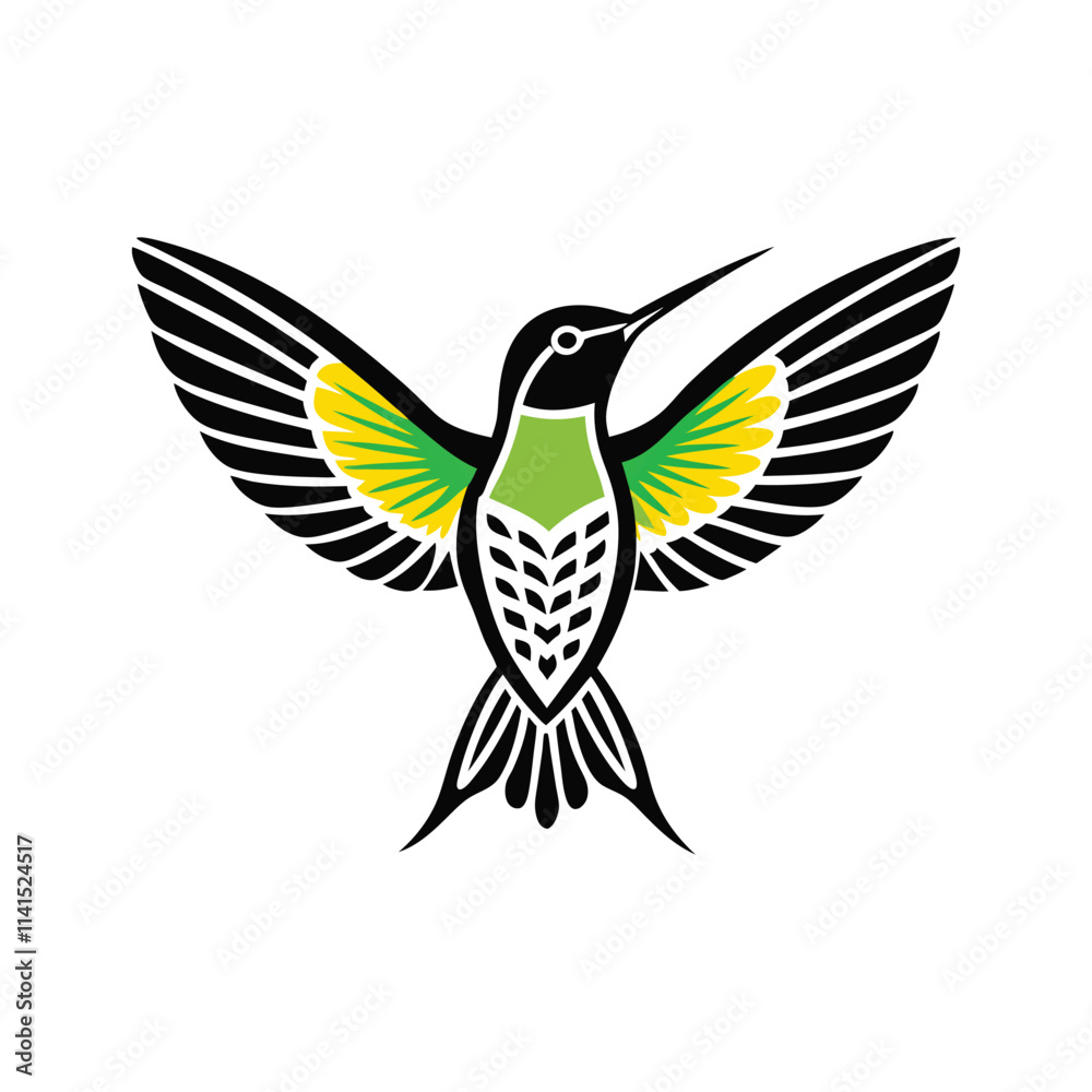Obraz premium Simple and Minimalist Hummingbird Logo Design for Your Brand