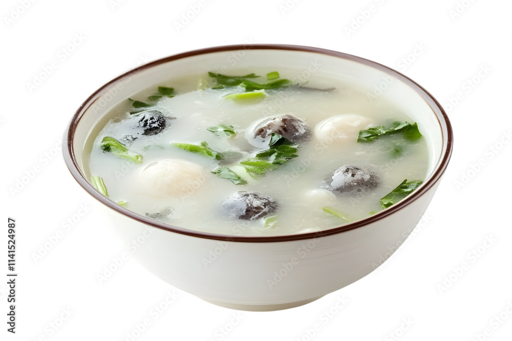 Cantonese style soup isolated on transparent background, cut out, PNG Cantonese style soup isolated on transparent background, cut out, PNG