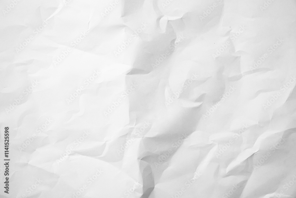 Fototapeta premium White Paper Texture background. Crumpled white paper abstract shape background with space paper for text