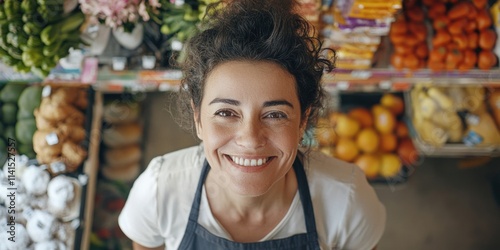 Woman at fruit stand