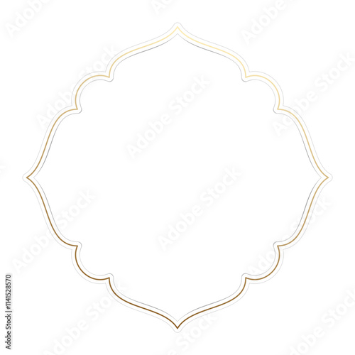islamic ramadan eid background frame vector illustration. luxury golden arabic arch ornament