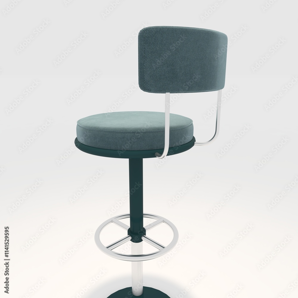 3d render bar stool design element. Furniture Collection