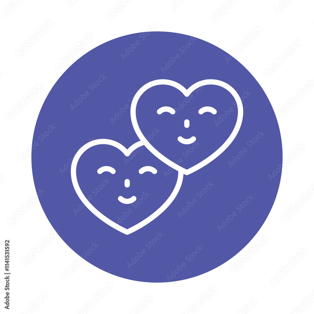 Heart Vector Gylph Circle Icon. Eps 10 file Heart Vector Gylph Circle Icon. Eps 10 file