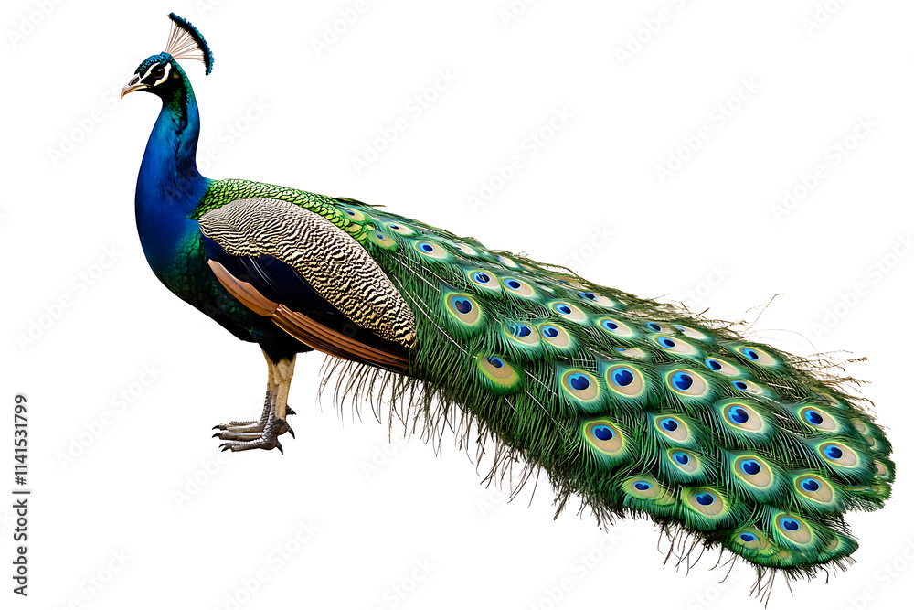 Obraz premium peacock with feathers out