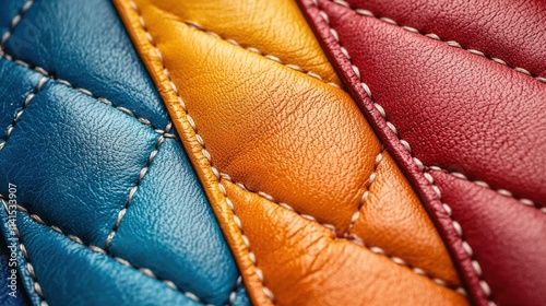 Exploring colorful leather textures studio high-quality photography close-up creative design concepts