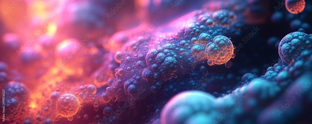 Fractal geometric shapes glowing in vibrant galactic color palettes. Generative AI Fractal geometric shapes glowing in vibrant galactic color palettes. Generative AI