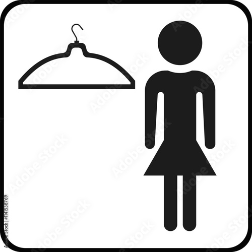 A sign for a womens locker room.