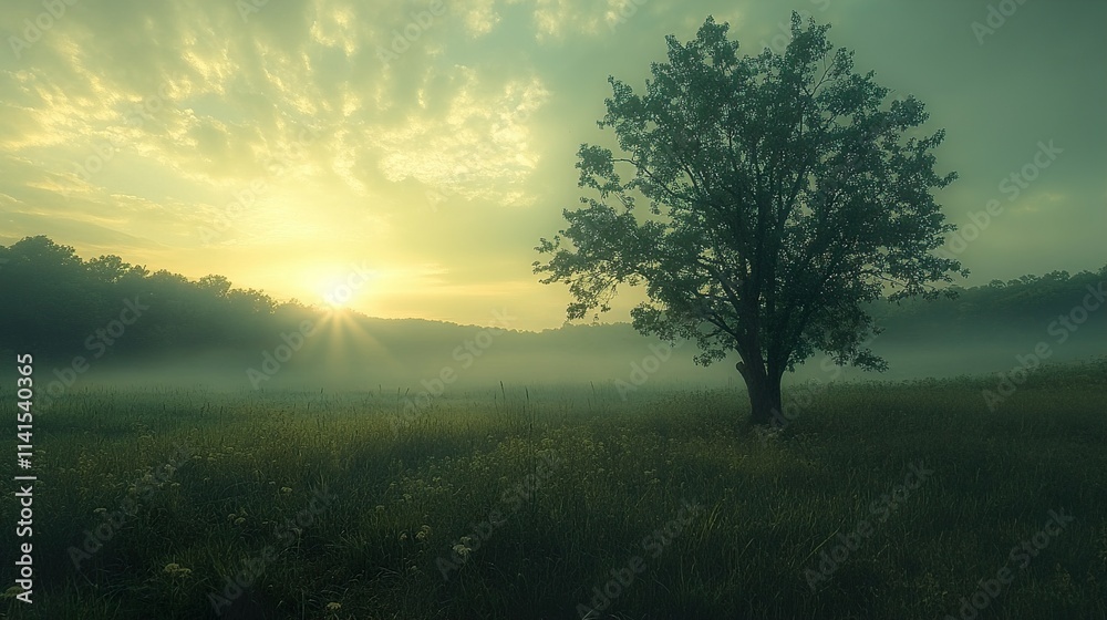 Solitude Sunrise: Serene Landscape Photography Solitude Sunrise: Serene Landscape Photography