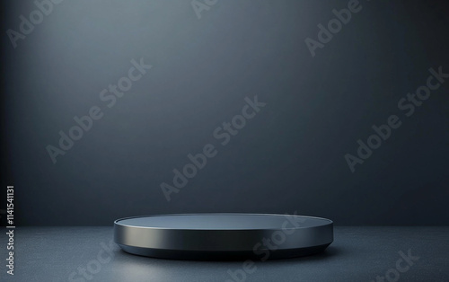 Simple round platform with neutral background for display purposes