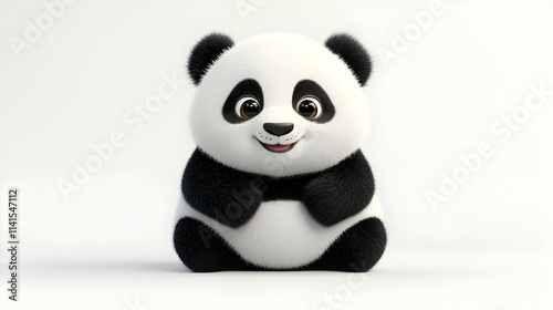 Adorable 3D Panda Illustration