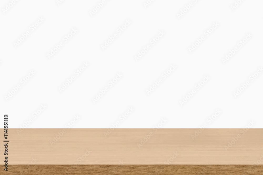 empty wooden table top in foreground isolated on background with clipping path. used for template mock up for display or montage products. showing your objects or mounting. wooden counter. empty wooden table top in foreground isolated on background with clipping path. used for template mock up for display or montage products. showing your objects or mounting. wooden counter.