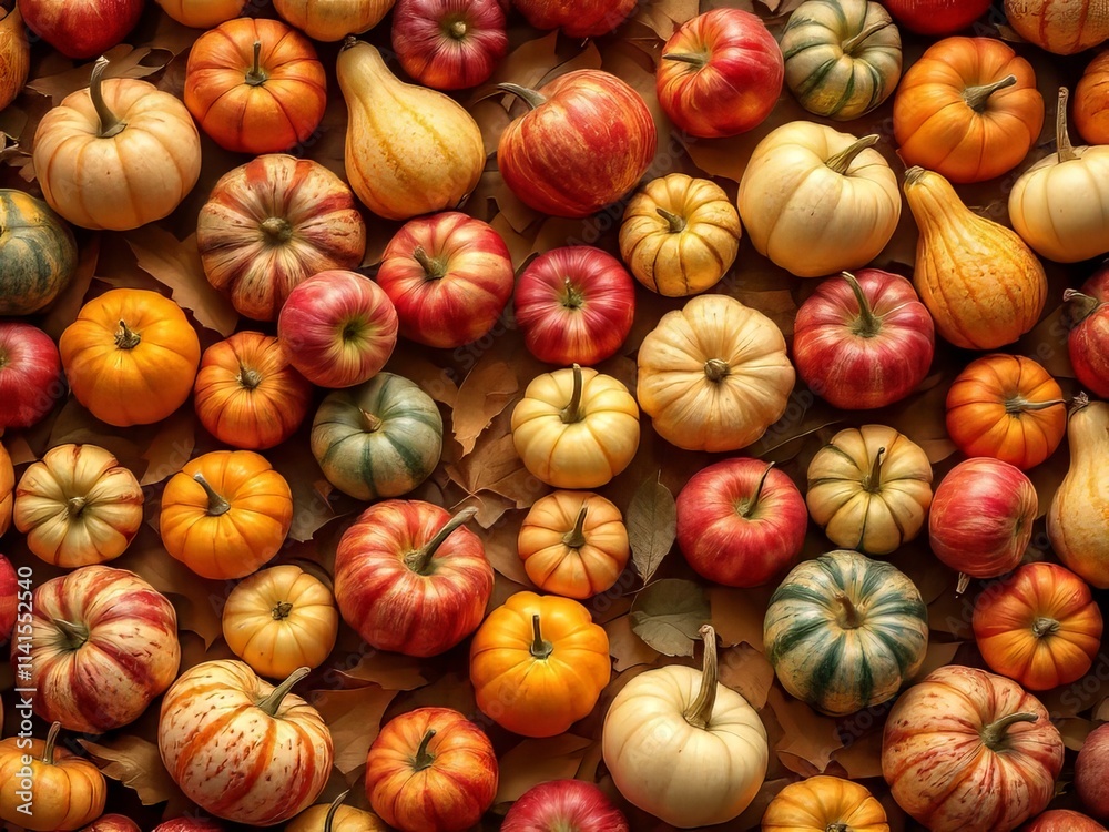 Autumnal architectural photos, a seamless harvest pattern. Autumnal architectural photos, a seamless harvest pattern.