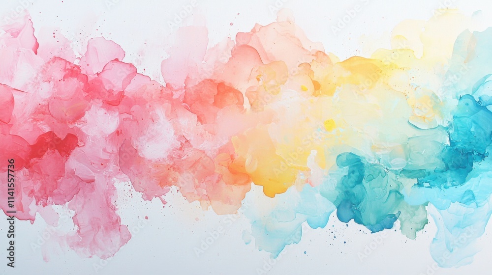Obraz premium Abstract expression of springtime joy in colorful chaos, perfect for creative design projects