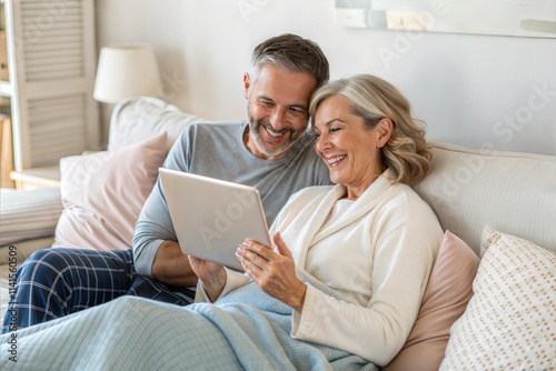 Couple having a video call