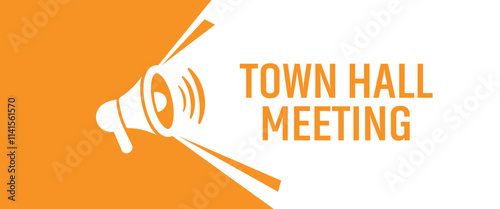 town hall meeting sign