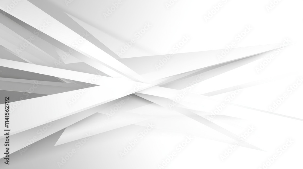 Abstract White Geometric Shapes and Lines Creating Dynamic Background Abstract White Geometric Shapes and Lines Creating Dynamic Background