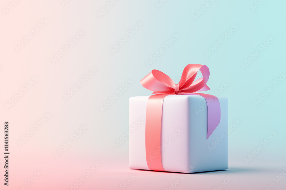 Obraz premium Elegant Gift with Decorative Ribbons, and festive lighting for celebrations.