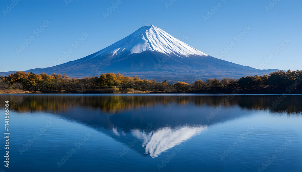 Stunning Mountain Lake Reflection Photo Stunning Mountain Lake Reflection Photo