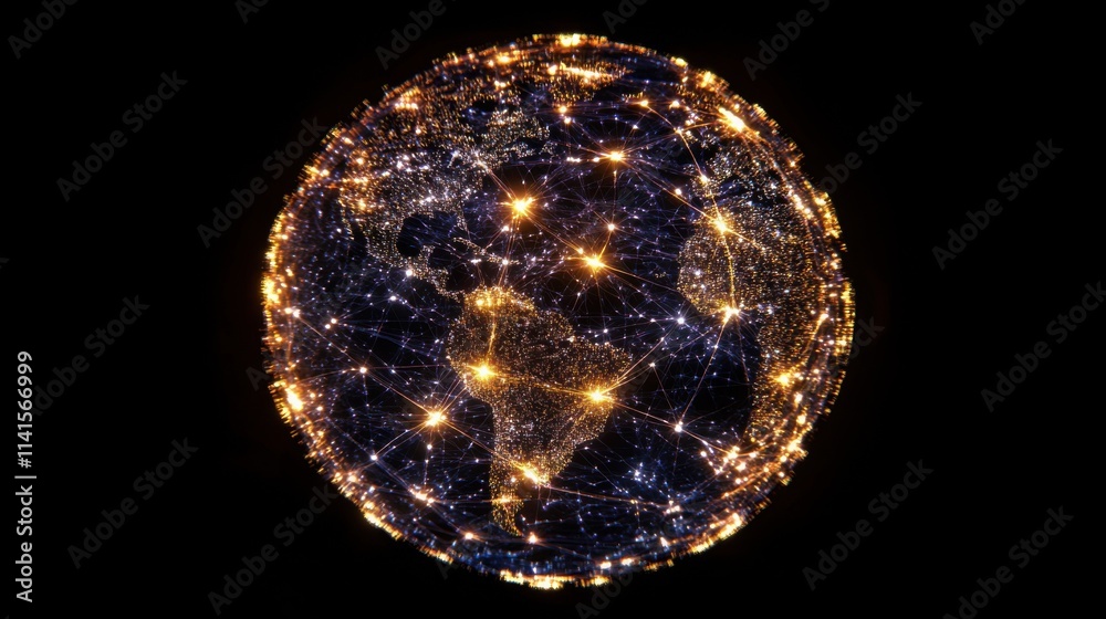 Global digital network and artificial intelligence concept for international collaboration Global digital network and artificial intelligence concept for international collaboration