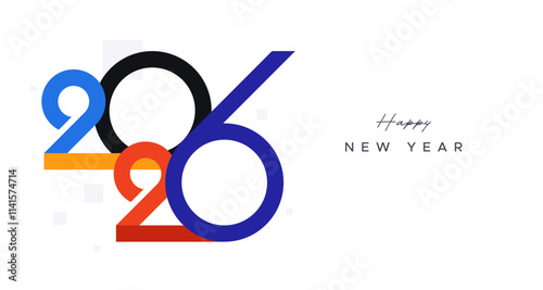 text 2026. New Year 2026 celebration greeting background template. new year's eve celebration concept. Last month of 2025. Happy New Year