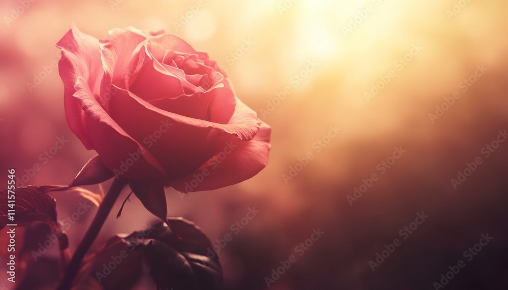 Romantic Rose Photo, Sunset Bloom Romantic Rose Photo, Sunset Bloom