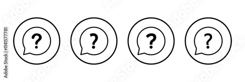 Question Icon vector isolated on white background. Question mark sign. help icon. Faq