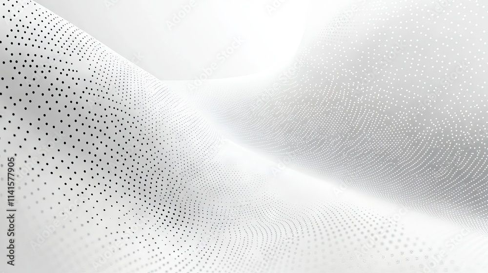 Abstract space design concept with white light on grey background in halftone style Abstract space design concept with white light on grey background in halftone style