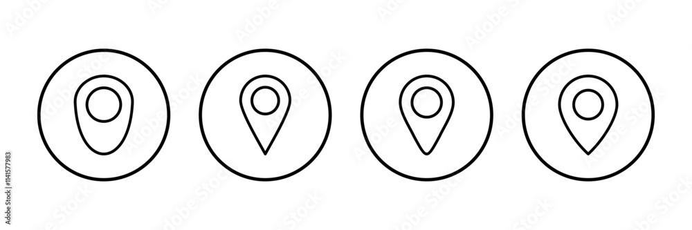 Pin icon vector isolated on white background. Location icon. Map pointer icon. Point. Locator. Address Pin icon vector isolated on white background. Location icon. Map pointer icon. Point. Locator. Address