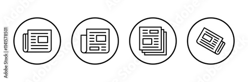 Newspaper icon vector isolated on white background. news paper icon vector