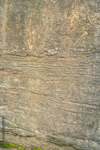 Weathered Rock Wall With Natural Patterns And Colors