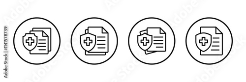 Medical insurance icon vector isolated on white background. health insurance icon