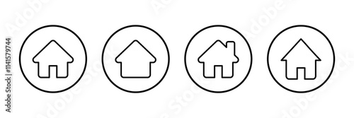 Home icon vector isolated on white background. House vector icon. Address